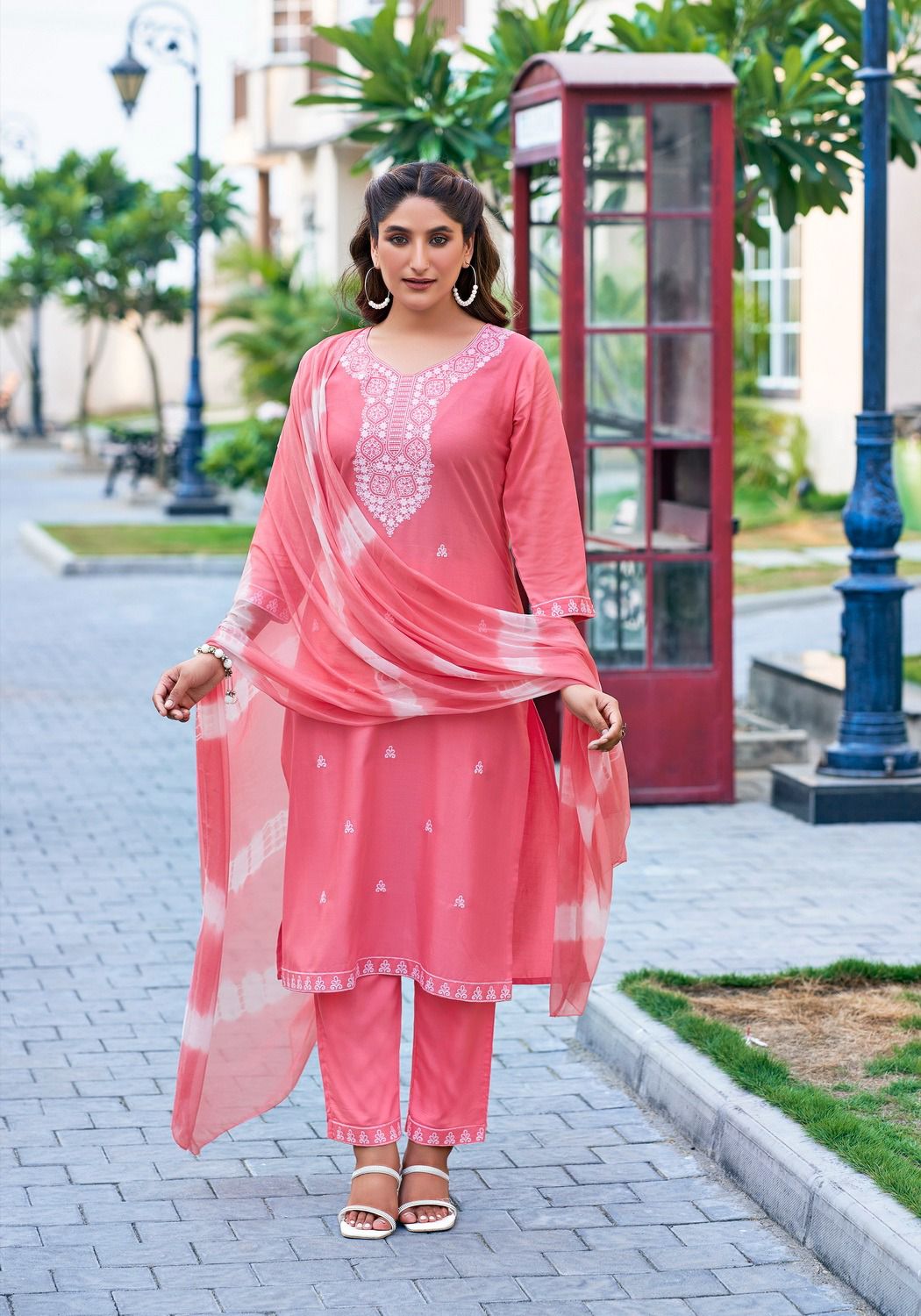 Karachi Vol 2 By Mystic 9 Rayon Embroidery Kurti With Bottom Dupatta Wholesalers In India
